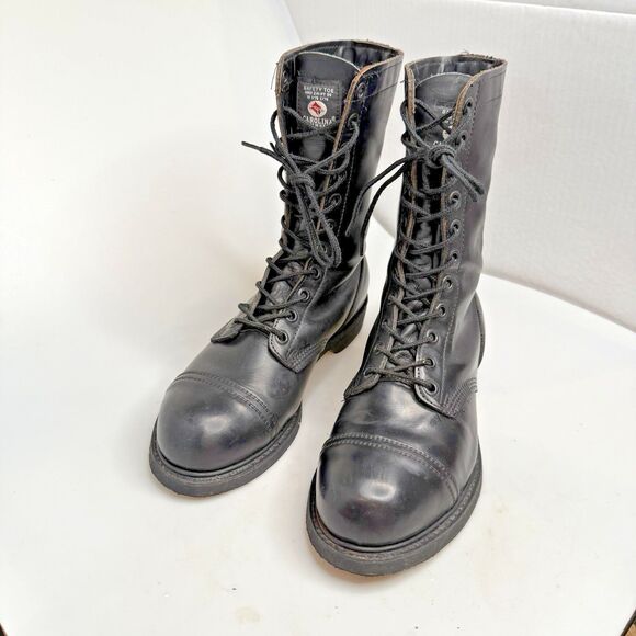 Carolina Men’s Black Leather Safety Steel Toe Work Boots Size 11 Made in USA EUC - Picture 4 of 16